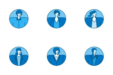 Businesswoman Avatar Icon Pack