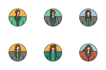 Businesswoman Avatar Icon Pack