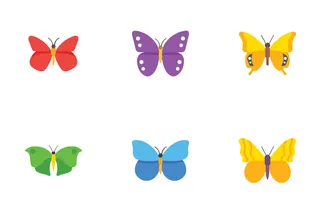 Butterflies Flat Icons