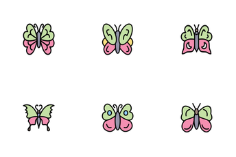 Butterfly Line Filled P1s2 Icon Pack