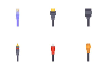 Cable Wires And Connectors Icon Pack