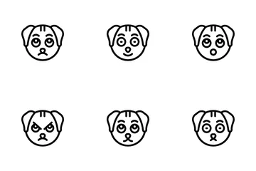 Emoticon de cachorro Icon Pack