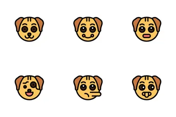 Emoticon de cachorro Icon Pack