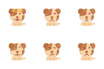 Emoticon de cachorro Pacote de Ícones