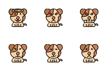 Emoticon de cachorro Pacote de Ícones