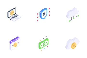 Cadena de bloques Paquete de Iconos