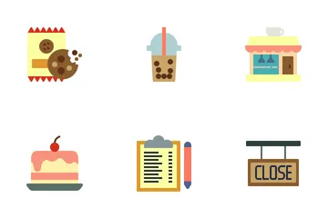 Café And Coffee Shop Icon Pack