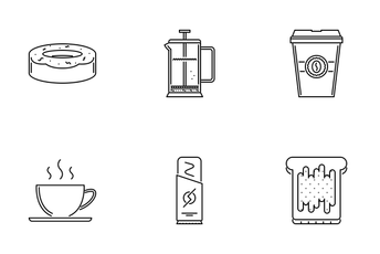 Cafe Outline Icon Pack