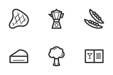 Café et restaurant Icon Pack