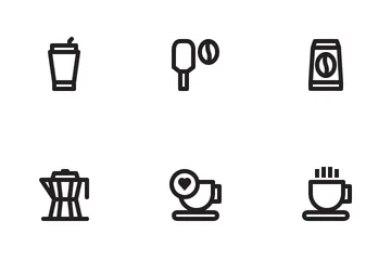 Café de inicio Paquete de Iconos