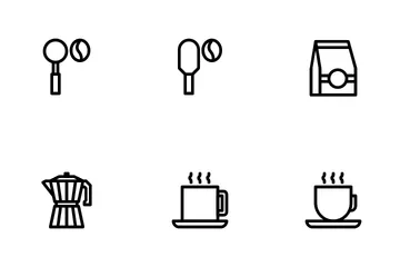 Café de inicio Paquete de Iconos