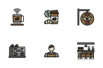 Cafetería Paquete de Iconos