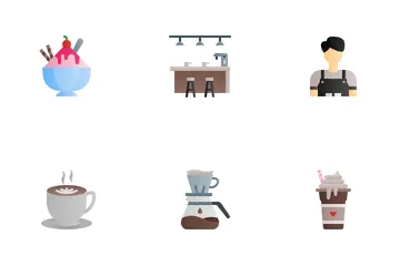 Cafetería Paquete de Iconos