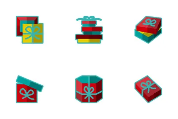 Caja de regalo Paquete de Iconos