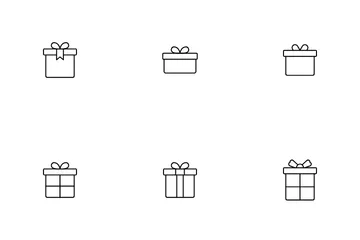 Caja de regalo Paquete de Iconos