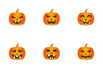 Calabaza aterradora Paquete de Iconos