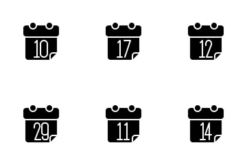 Calendar Glyps Icon Pack