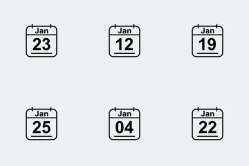 Calendario 1 gennaio 2017 Icon Pack