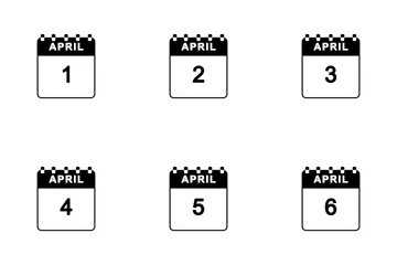 Calendário de abril Icon Pack