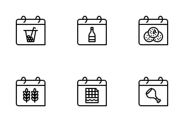 Calendário Alimentar Internacional Pacote de Ícones