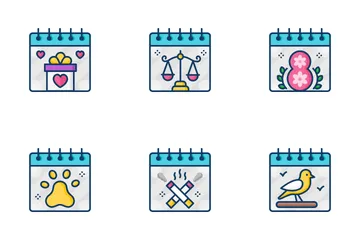 Calendario de eventos Paquete de Iconos