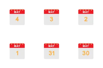 Calendário de maio Pacote de Ícones