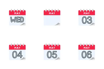 Calendário de maio Pacote de Ícones