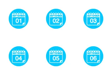 Calendário de setembro Pacote de Ícones