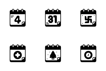 Calendário e datas Icon Pack