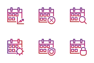 Calendario de negocios Paquete de Iconos