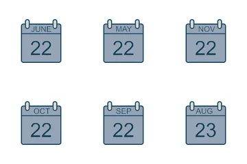 Fechas del calendario Paquete de Iconos