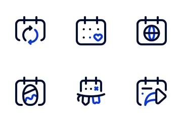 Calendario Paquete de Iconos