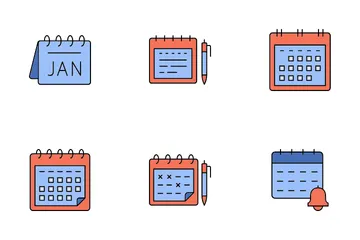 Calendario Paquete de Iconos