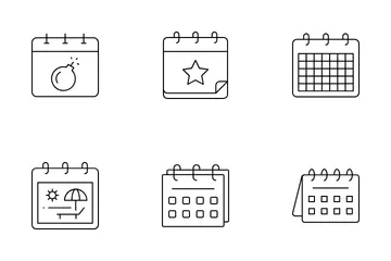 Calendario Paquete de Iconos