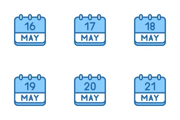 Calendario de mayo Paquete de Iconos