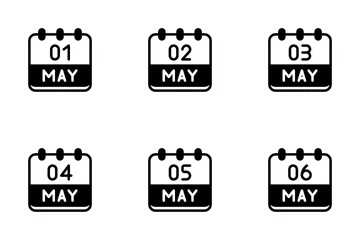 Calendario de mayo Paquete de Iconos