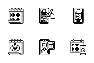 Calendario y fecha Paquete de Iconos