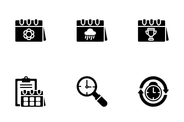 Calendario y fecha Paquete de Iconos