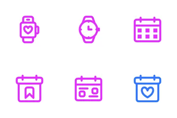 Calendario y hora Paquete de Iconos