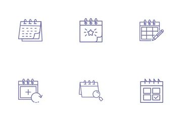 Calendrier créatif d'entreprise Pack d'Icônes