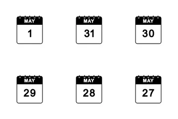 Calendrier de mai Icon Pack