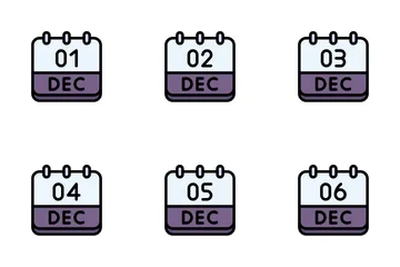 Calendrier de décembre Pack d'Icônes