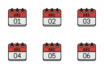 Calendrier de décembre Pack d'Icônes