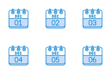 Calendrier de décembre Pack d'Icônes