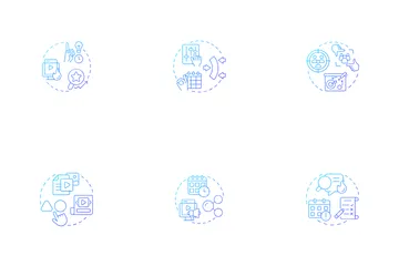 Calendrier des médias sociaux Pack d'Icônes