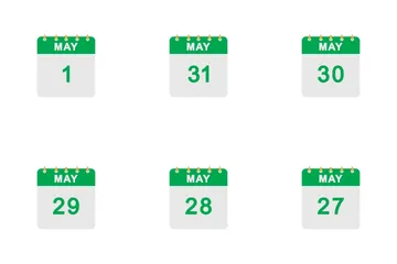 Calendrier de mai Icon Pack