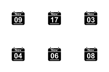 Calendrier de novembre 2017 3 - Glyphe Icon Pack