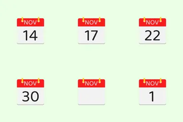 Calendrier de novembre Pack d'Icônes