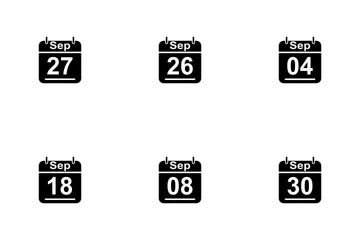 Calendrier Septembre 2017 3 - Glyphe Icon Pack
