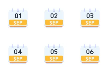 Calendrier de septembre Pack d'Icônes